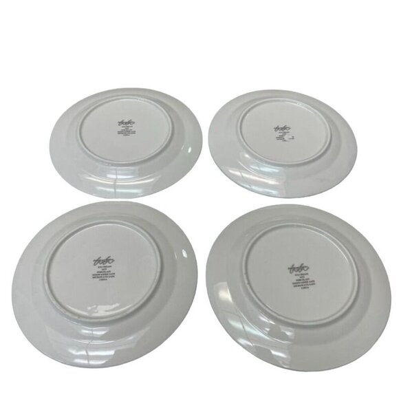 Set Of 4 American Atelier Porcelain Dessert Plates - Ice Cream Sundae Float Cone - Picture 6 of 9